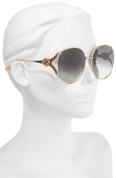 gucci round open temple sunglasses|gucci sunglasses for round face.